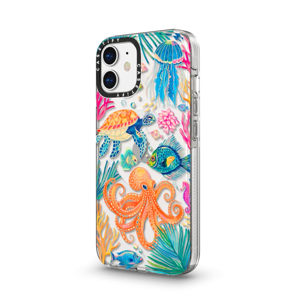 Clear iPhone 12 Case MagSafe Compatible - Under the Sea 2 by Grace Andersson