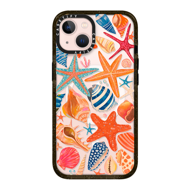 Grace Andersson x CASETiFY iPhone 13 ケース ブラック インパクトケース MagSafe対応 Sea Shells by Grace Andersson