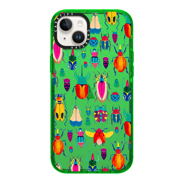 Grace Andersson x CASETiFY iPhone 14 Plus ケース グリーン インパクトケース Bugs by Grace Andersson