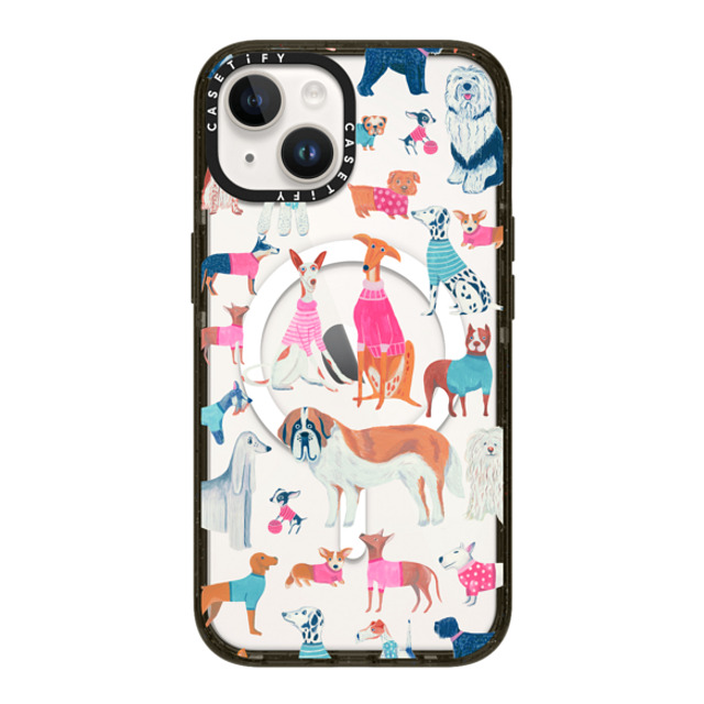 Grace Andersson x CASETiFY iPhone 14 ケース ブラック インパクトケース MagSafe対応 Dogs by Grace Andersson