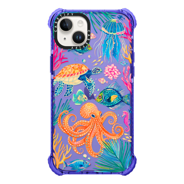 Grace Andersson x CASETiFY iPhone 14 Plus Case Animal,Nature Peri Purple ウルトラインパクトケース Under the Sea 2 by Grace Andersson Mother's Day Grace Andersson x CASETiFY iPhone 14 Plus Case Animal,Nature Peri Purple ウルトラインパクトケース Under the Sea 2 by Grace Andersson Mother's Day