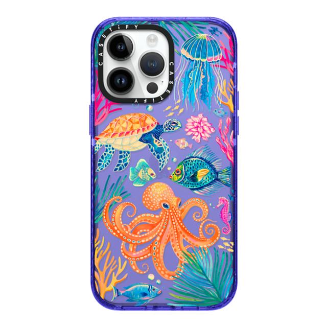 Grace Andersson x CASETiFY iPhone 14 Pro Max Case Animal,Nature Peri Purple Impact Case Under the Sea 2 by Grace Andersson Father's Day Grace Andersson x CASETiFY iPhone 14 Pro Max Case Animal,Nature Peri Purple Impact Case Under the Sea 2 by Grace Andersson Father's Day