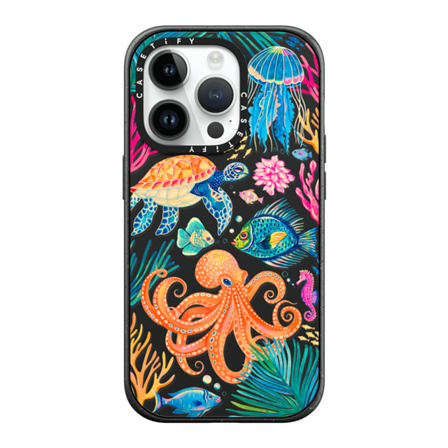 Grace Andersson x CASETiFY iPhone 14 Pro ケース マットブラック インパクトケース MagSafe対応 Under the Sea 2 by Grace Andersson