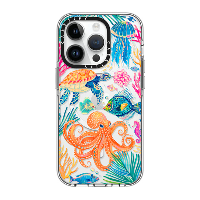 Grace Andersson x CASETiFY iPhone 14 Pro Case Clear Clear Case MagSafe Compatible Under the Sea 2 by Grace Andersson Grace Andersson x CASETiFY iPhone 14 Pro Case Clear Clear Case MagSafe Compatible Under the Sea 2 by Grace Andersson
