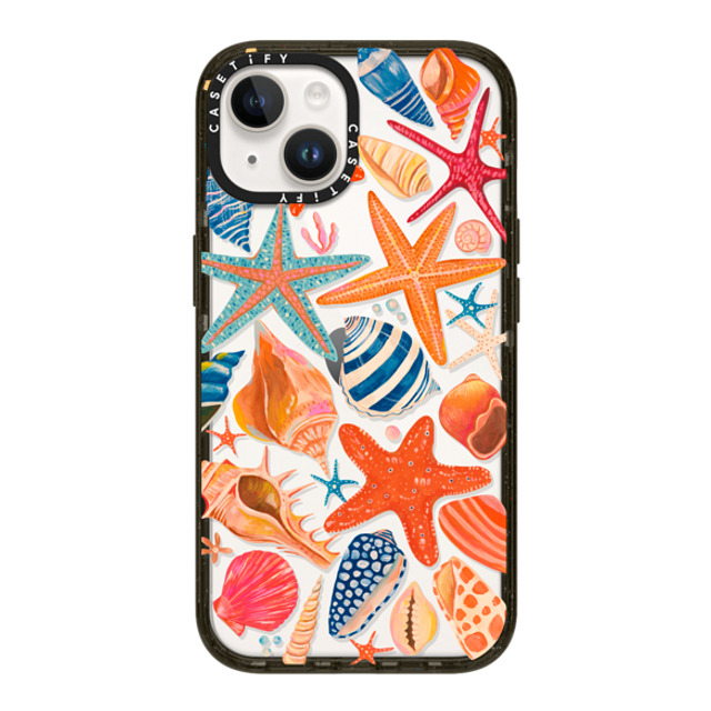 Grace Andersson x CASETiFY iPhone 14 ケース ブラック インパクトケース Sea Shells by Grace Andersson