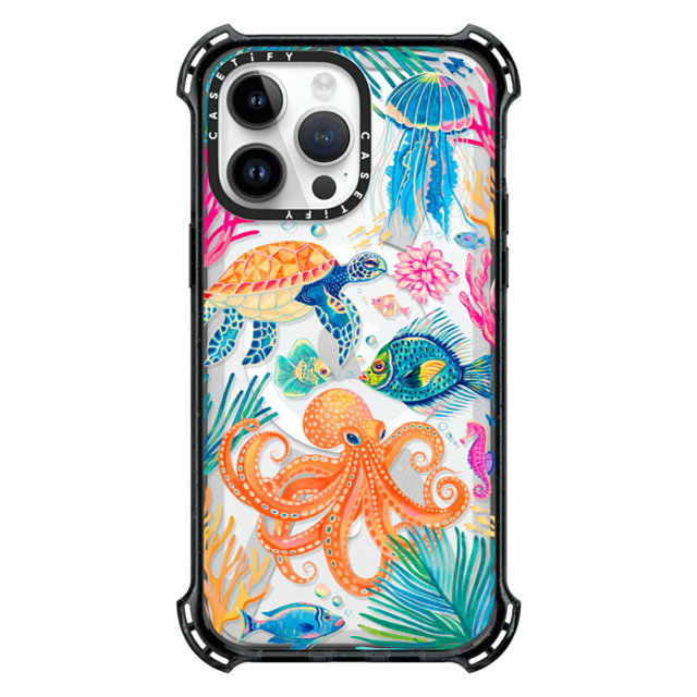 Grace Andersson x CASETiFY iPhone 14 Pro Max ケース Animal,Nature ブラック バウンスケース Under the Sea 2 by Grace Andersson Mother's Day Grace Andersson x CASETiFY iPhone 14 Pro Max ケース Animal,Nature ブラック バウンスケース Under the Sea 2 by Grace Andersson Mother's Day