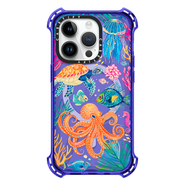 Grace Andersson x CASETiFY iPhone 14 Pro ケース Animal,Nature Peri Purple バウンスケース Under the Sea 2 by Grace Andersson Father's Day Grace Andersson x CASETiFY iPhone 14 Pro ケース Animal,Nature Peri Purple バウンスケース Under the Sea 2 by Grace Andersson Father's Day