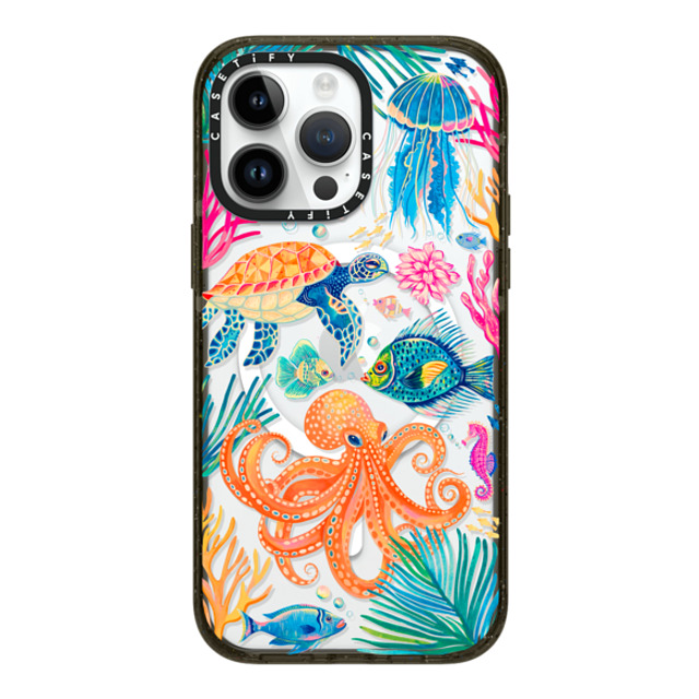 Grace Andersson x CASETiFY iPhone 14 Pro Max ケース ブラック インパクトケース MagSafe対応 Under the Sea 2 by Grace Andersson