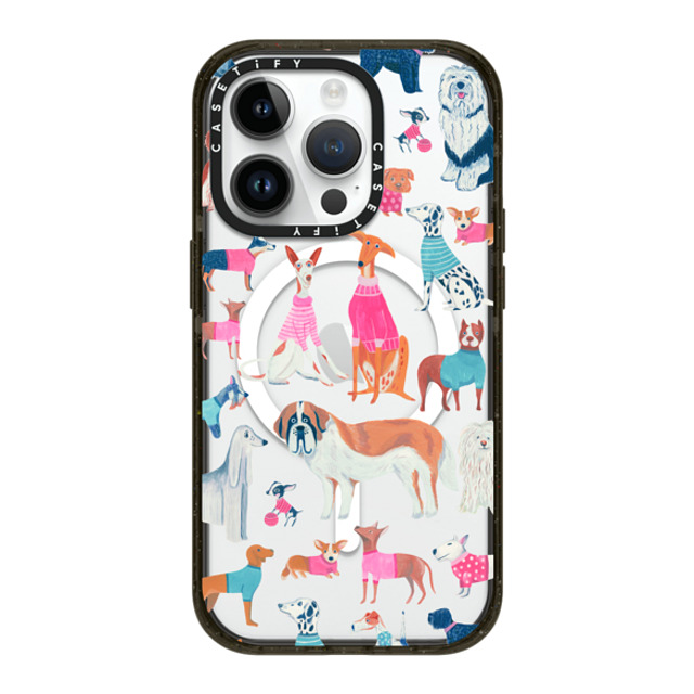 Grace Andersson x CASETiFY iPhone 14 Pro ケース ブラック インパクトケース MagSafe対応 Dogs by Grace Andersson