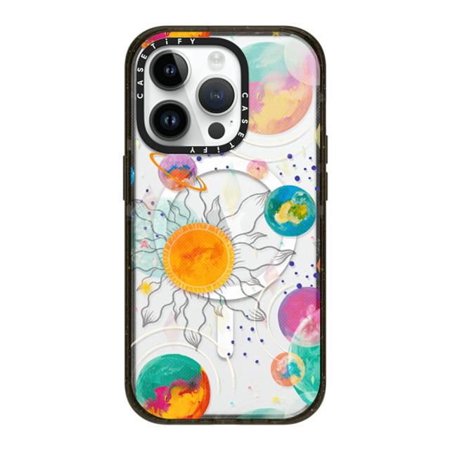 Grace Andersson x CASETiFY iPhone 14 Pro ケース ブラック インパクトケース MagSafe対応 Intergalactic by Grace Andersson