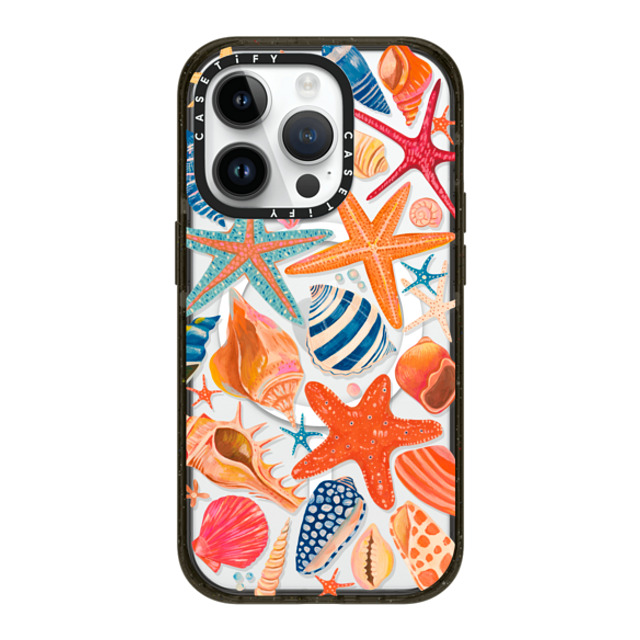 Grace Andersson x CASETiFY iPhone 14 Pro ケース ブラック インパクトケース MagSafe対応 Sea Shells by Grace Andersson