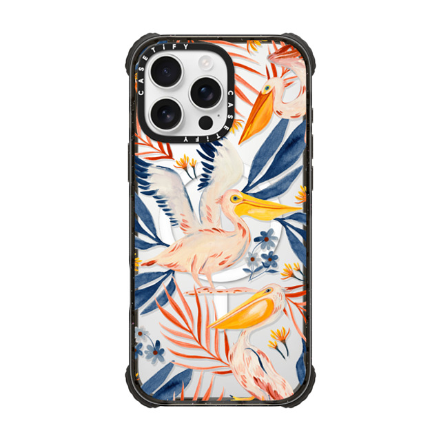 Grace Andersson x CASETiFY iPhone 16 Pro Max Case Fine Art Black ウルトラ インパクトケース MagSafe 対応 Pelicans by Grace Andersson Back to School Grace Andersson x CASETiFY iPhone 16 Pro Max Case Fine Art Black ウルトラ インパクトケース MagSafe 対応 Pelicans by Grace Andersson Back to School