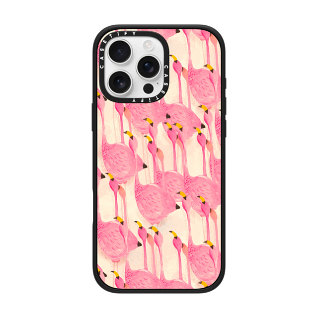 Grace Andersson x CASETiFY iPhone 16 Pro Max Case Animal,Nature Matte Black Impact Case MagSafe Compatible Flamingo March by Grace Andersson Back to School Grace Andersson x CASETiFY iPhone 16 Pro Max Case Animal,Nature Matte Black Impact Case MagSafe Compatible Flamingo March by Grace Andersson Back to School