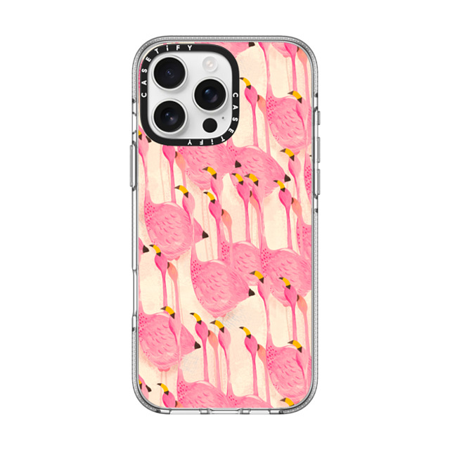 Grace Andersson x CASETiFY iPhone 16 Pro Max Case Animal,Nature クリア クリア ケース MagSafe対応 Flamingo March by Grace Andersson Father's Day Grace Andersson x CASETiFY iPhone 16 Pro Max Case Animal,Nature クリア クリア ケース MagSafe対応 Flamingo March by Grace Andersson Father's Day