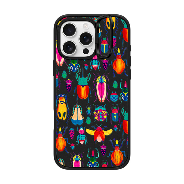 Grace Andersson x CASETiFY iPhone 16 Pro Max ケース マットブラック インパクトリングスタンドケース MagSafe対応 Bugs by Grace Andersson