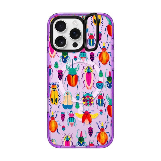 Grace Andersson x CASETiFY iPhone 16 Pro Max Case Animal,Nature パープル インパクトリングスタンドケース MagSafe対応 Bugs by Grace Andersson Father's Day Grace Andersson x CASETiFY iPhone 16 Pro Max Case Animal,Nature パープル インパクトリングスタンドケース MagSafe対応 Bugs by Grace Andersson Father's Day