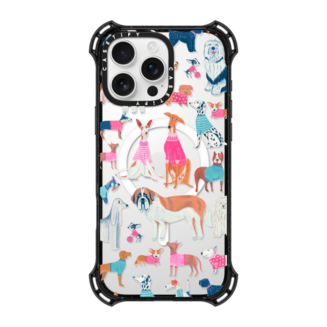 Grace Andersson x CASETiFY iPhone 16 Pro Max ケース ブラック バウンスケース Dogs by Grace Andersson