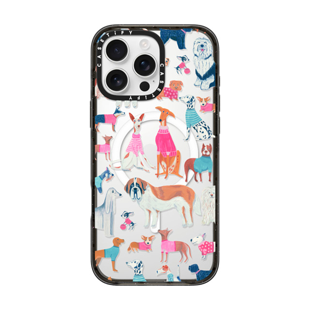 Grace Andersson x CASETiFY iPhone 16 Pro Max ケース ブラック インパクトケース MagSafe対応 Dogs by Grace Andersson