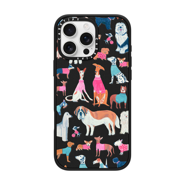 Grace Andersson x CASETiFY iPhone 16 Pro Max ケース マットブラック インパクトケース MagSafe対応 Dogs by Grace Andersson