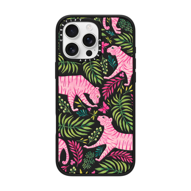 Grace Andersson x CASETiFY iPhone 16 Pro Max Case Animal,Nature Matte Black Impact Case MagSafe Compatible Pink Tigers by Grace Andersson Father's Day Grace Andersson x CASETiFY iPhone 16 Pro Max Case Animal,Nature Matte Black Impact Case MagSafe Compatible Pink Tigers by Grace Andersson Father's Day