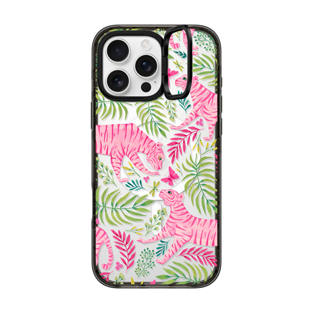 Grace Andersson x CASETiFY iPhone 16 Pro Max ケース Animal,Nature ブラック インパクトリングスタンドケース MagSafe対応 Pink Tigers by Grace Andersson Father's Day Grace Andersson x CASETiFY iPhone 16 Pro Max ケース Animal,Nature ブラック インパクトリングスタンドケース MagSafe対応 Pink Tigers by Grace Andersson Father's Day