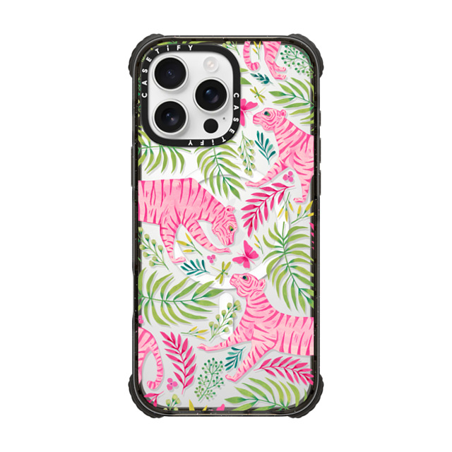 Grace Andersson x CASETiFY iPhone 16 Pro Max Case Animal,Nature Black ウルトラ インパクトケース MagSafe 対応 Pink Tigers by Grace Andersson Father's Day Grace Andersson x CASETiFY iPhone 16 Pro Max Case Animal,Nature Black ウルトラ インパクトケース MagSafe 対応 Pink Tigers by Grace Andersson Father's Day
