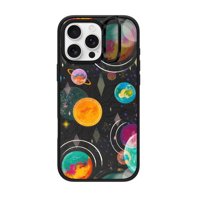 Grace Andersson x CASETiFY iPhone 16 Pro Max ケース マットブラック インパクトリングスタンドケース MagSafe対応 Intergalactic by Grace Andersson