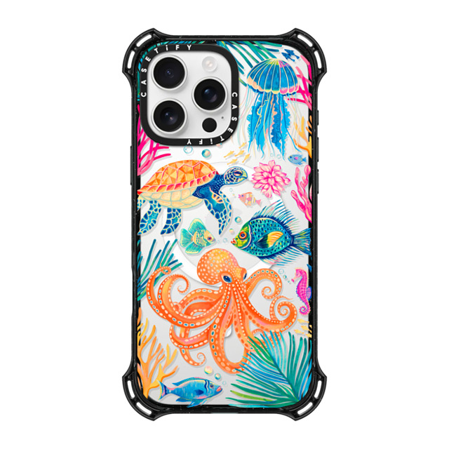 Grace Andersson x CASETiFY iPhone 16 Pro Max ケース ブラック バウンスケース Under the Sea 2 by Grace Andersson