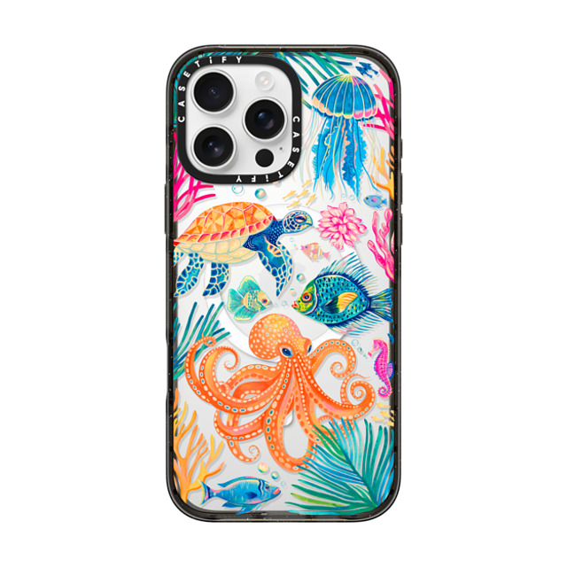 Grace Andersson x CASETiFY iPhone 16 Pro Max ケース ブラック インパクトケース MagSafe対応 Under the Sea 2 by Grace Andersson