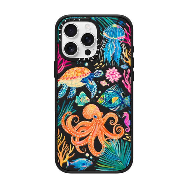 Grace Andersson x CASETiFY iPhone 16 Pro Max ケース マットブラック インパクトケース MagSafe対応 Under the Sea 2 by Grace Andersson