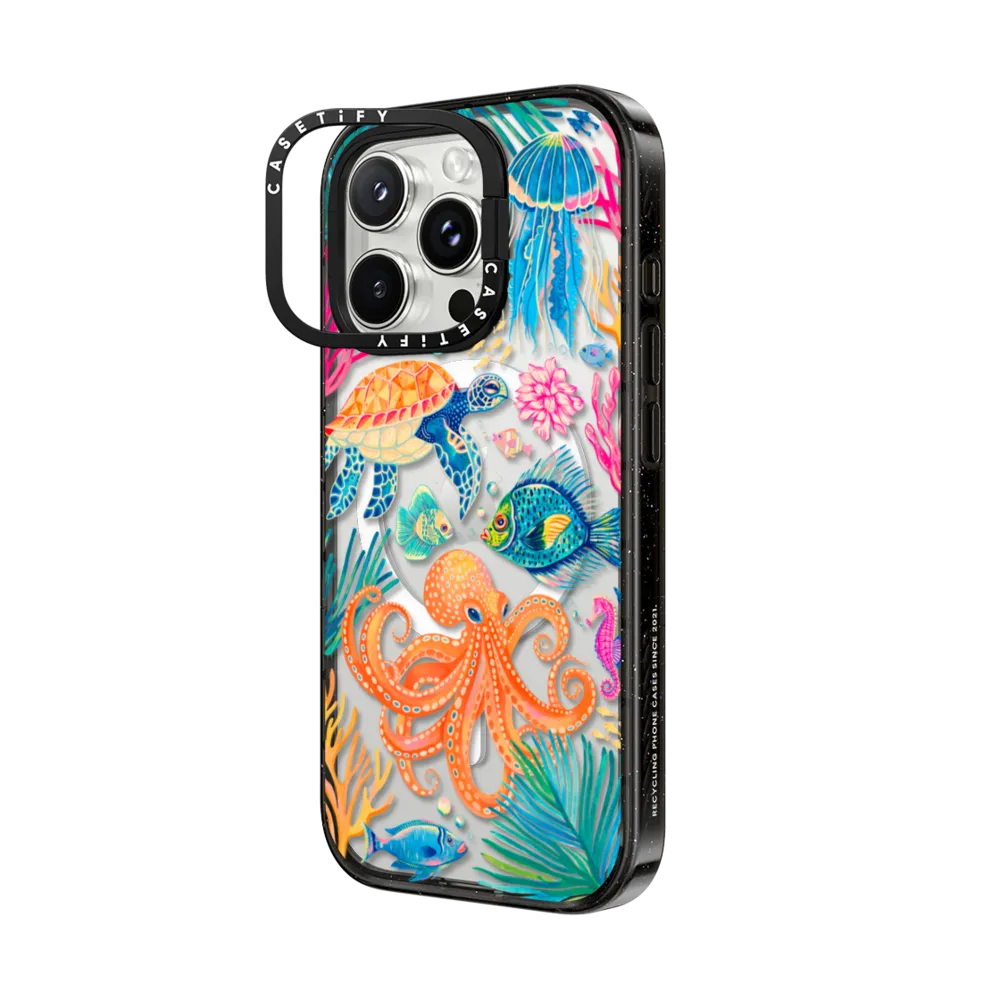 Impact Ring Stand iPhone 16 Pro Max Case MagSafe Compatible - Under the Sea 2 by Grace Andersson