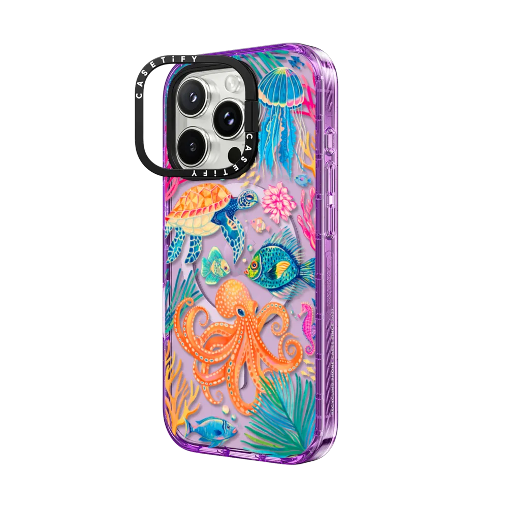 Impact Ring Stand iPhone 16 Pro Max Case MagSafe Compatible - Under the Sea 2 by Grace Andersson