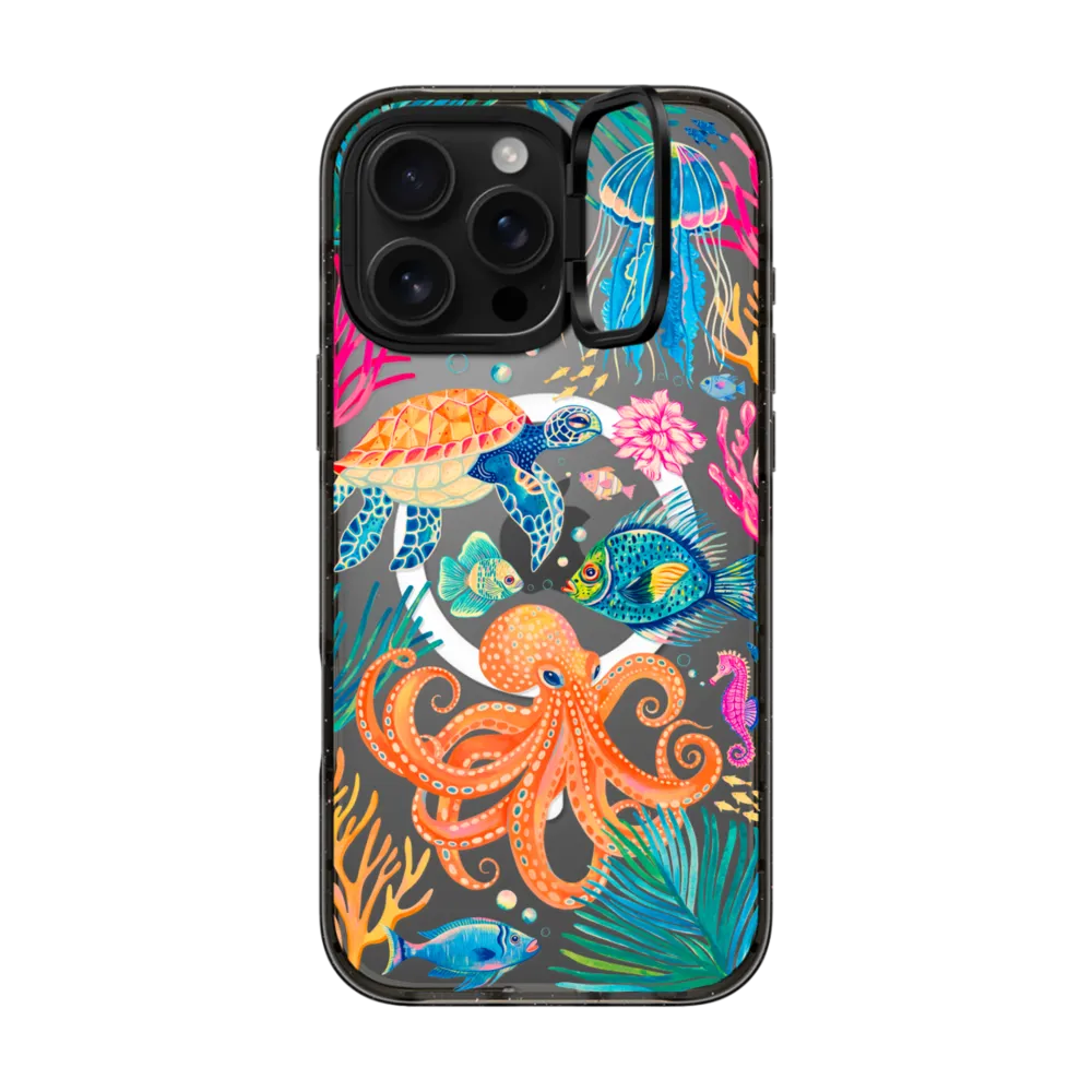 Impact Ring Stand iPhone 16 Pro Max Case MagSafe Compatible - Under the Sea 2 by Grace Andersson