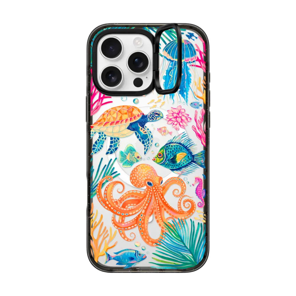Impact Ring Stand iPhone 16 Pro Max Case MagSafe Compatible - Under the Sea 2 by Grace Andersson