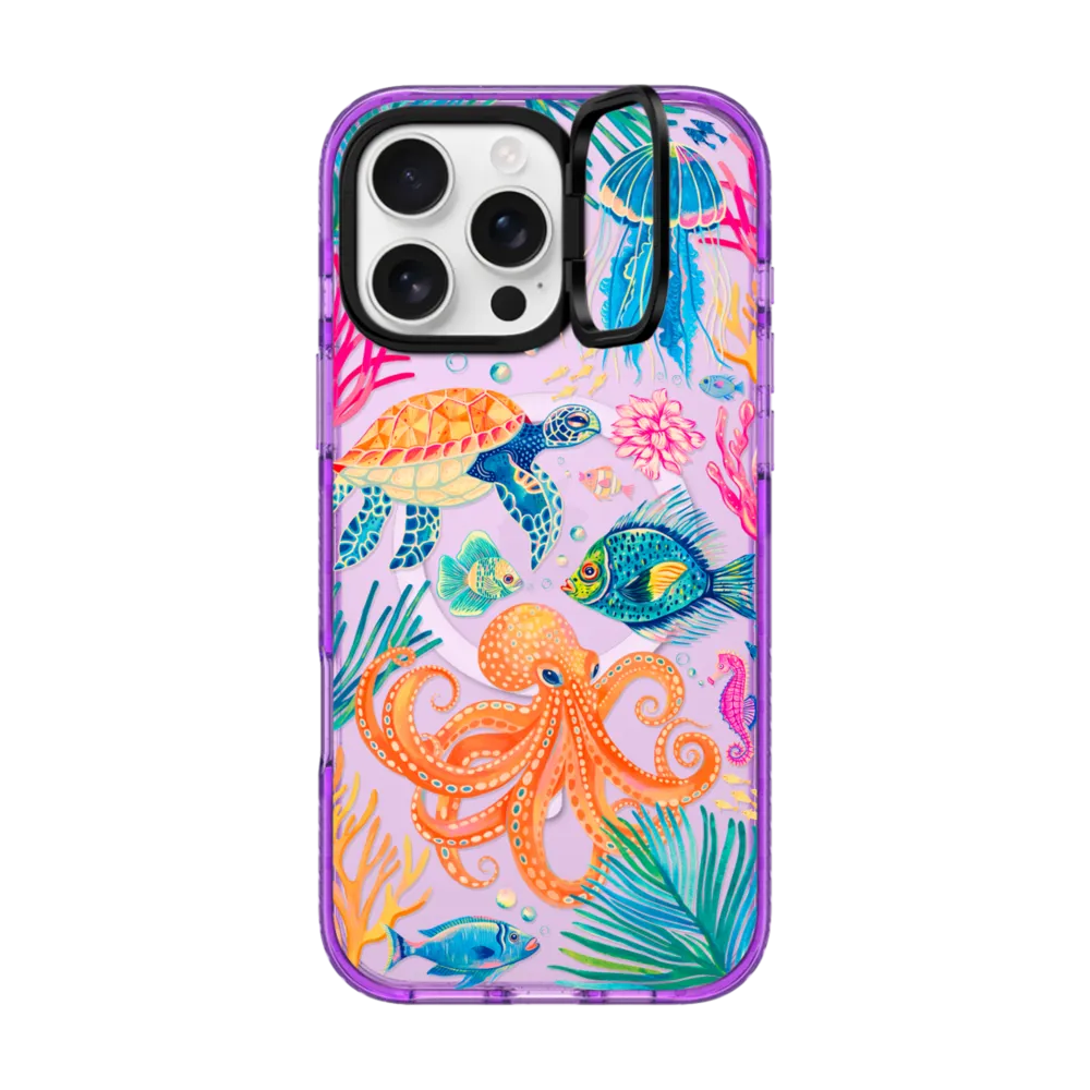 Impact Ring Stand iPhone 16 Pro Max Case MagSafe Compatible - Under the Sea 2 by Grace Andersson