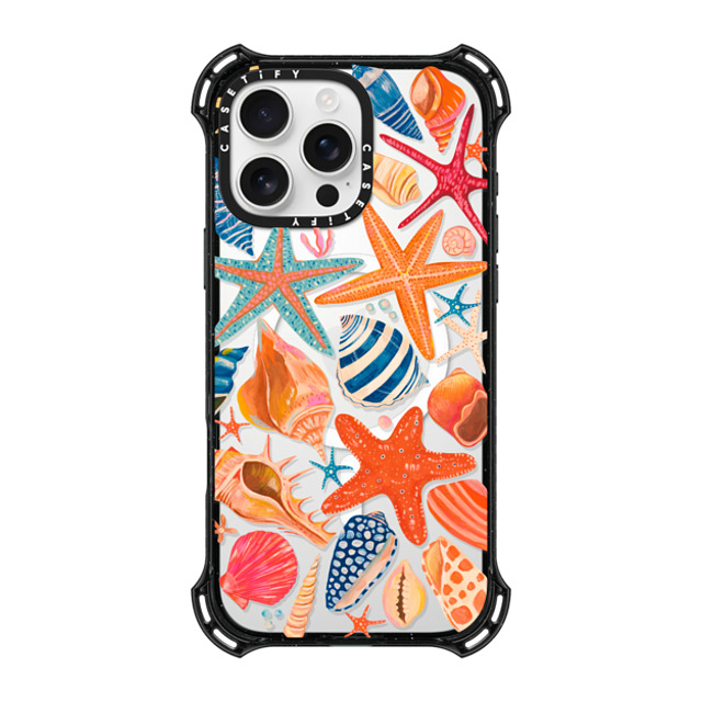 Grace Andersson x CASETiFY iPhone 16 Pro Max ケース ブラック バウンスケース Sea Shells by Grace Andersson