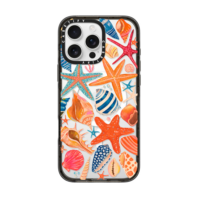 Grace Andersson x CASETiFY iPhone 16 Pro Max ケース ブラック インパクトケース MagSafe対応 Sea Shells by Grace Andersson