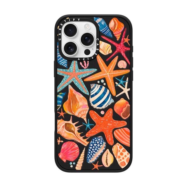 Grace Andersson x CASETiFY iPhone 16 Pro Max ケース マットブラック インパクトケース MagSafe対応 Sea Shells by Grace Andersson