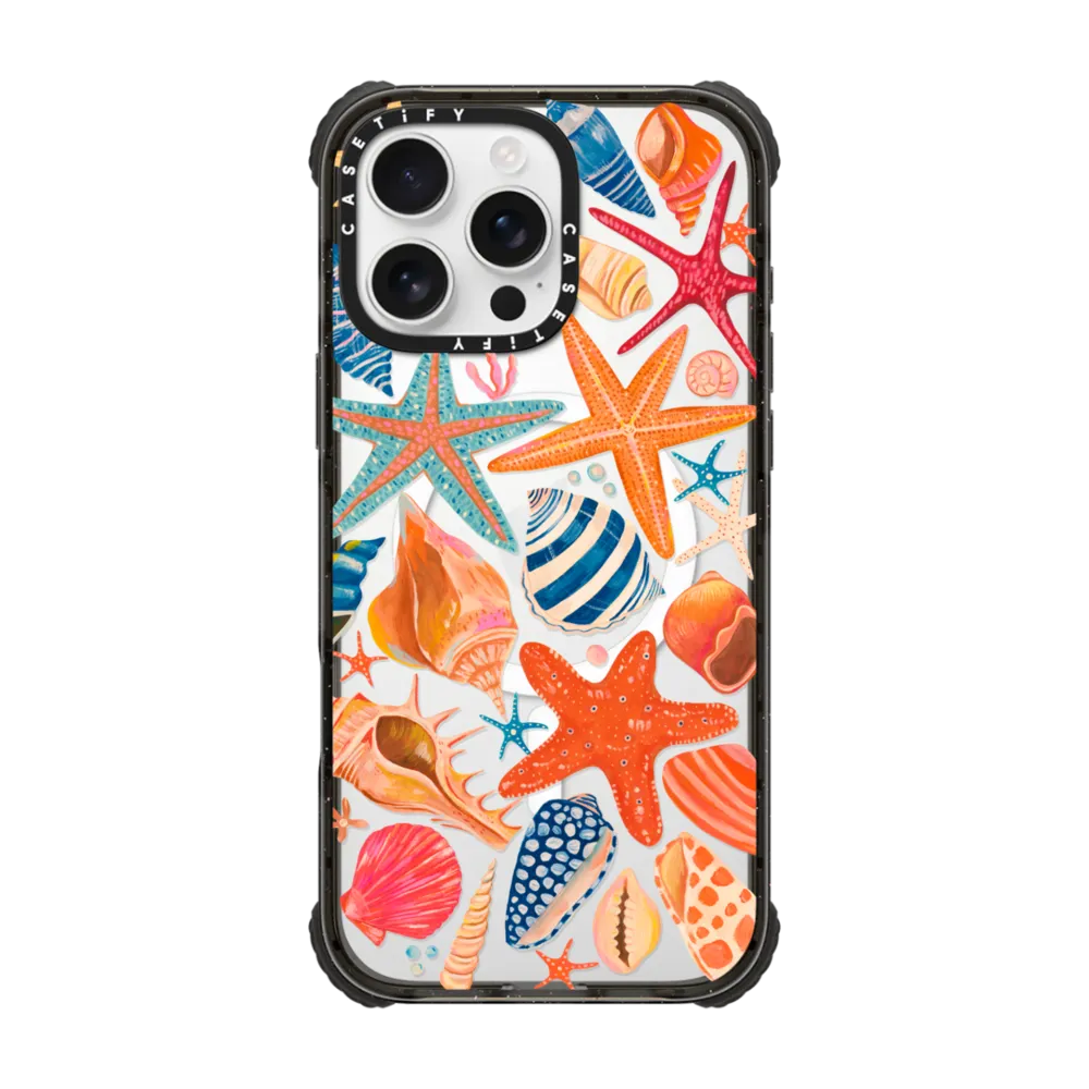 Ultra Impact iPhone 16 Pro Max Case MagSafe Compatible - Sea Shells by Grace Andersson