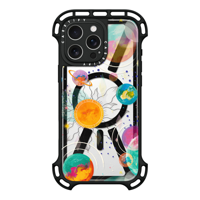 Grace Andersson x CASETiFY iPhone 16 Pro Max ケース ブラック ウルトラ バウンスケース MagSafe対応 Intergalactic by Grace Andersson