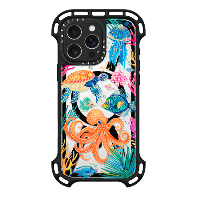 Grace Andersson x CASETiFY iPhone 16 Pro Max ケース ブラック ウルトラ バウンスケース MagSafe対応 Under the Sea 2 by Grace Andersson