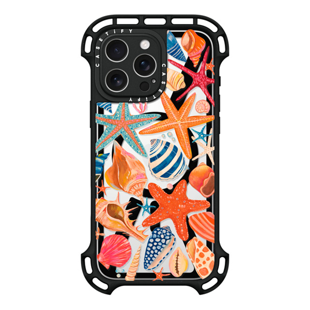 Grace Andersson x CASETiFY iPhone 16 Pro Max ケース ブラック ウルトラ バウンスケース MagSafe対応 Sea Shells by Grace Andersson