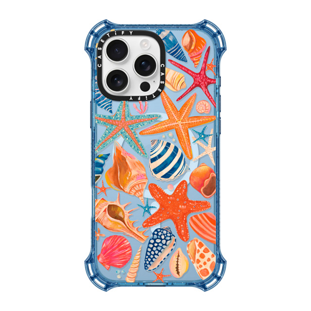 Grace Andersson x CASETiFY iPhone 16 Pro Max Case ベイビーブルー バウンスケース Sea Shells by Grace Andersson Grace Andersson x CASETiFY iPhone 16 Pro Max Case ベイビーブルー バウンスケース Sea Shells by Grace Andersson