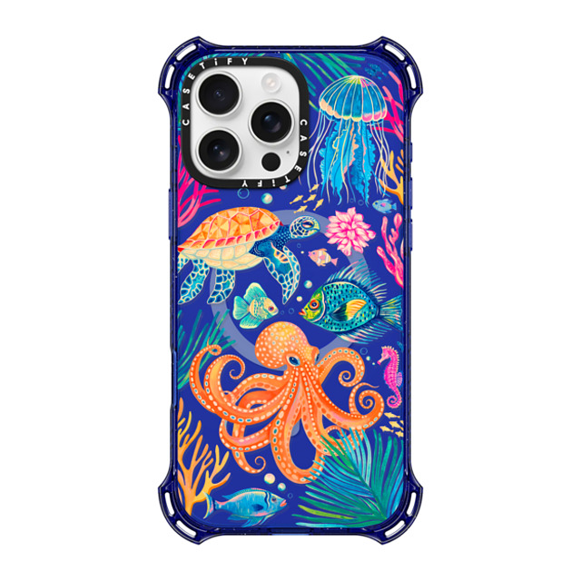 Grace Andersson x CASETiFY iPhone 16 Pro Max ケース コバルトブルー バウンスケース Under the Sea 2 by Grace Andersson