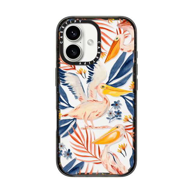 Grace Andersson x CASETiFY iPhone 16 Case Fine Art Black Impact Case Pelicans by Grace Andersson Father's Day Grace Andersson x CASETiFY iPhone 16 Case Fine Art Black Impact Case Pelicans by Grace Andersson Father's Day