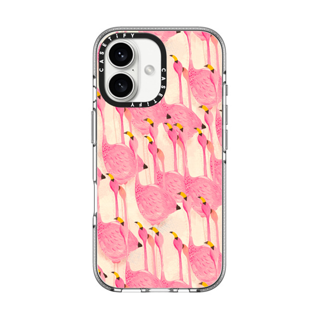 Grace Andersson x CASETiFY iPhone 16 Case Animal,Nature クリア クリア ケース MagSafe対応 Flamingo March by Grace Andersson Father's Day Grace Andersson x CASETiFY iPhone 16 Case Animal,Nature クリア クリア ケース MagSafe対応 Flamingo March by Grace Andersson Father's Day