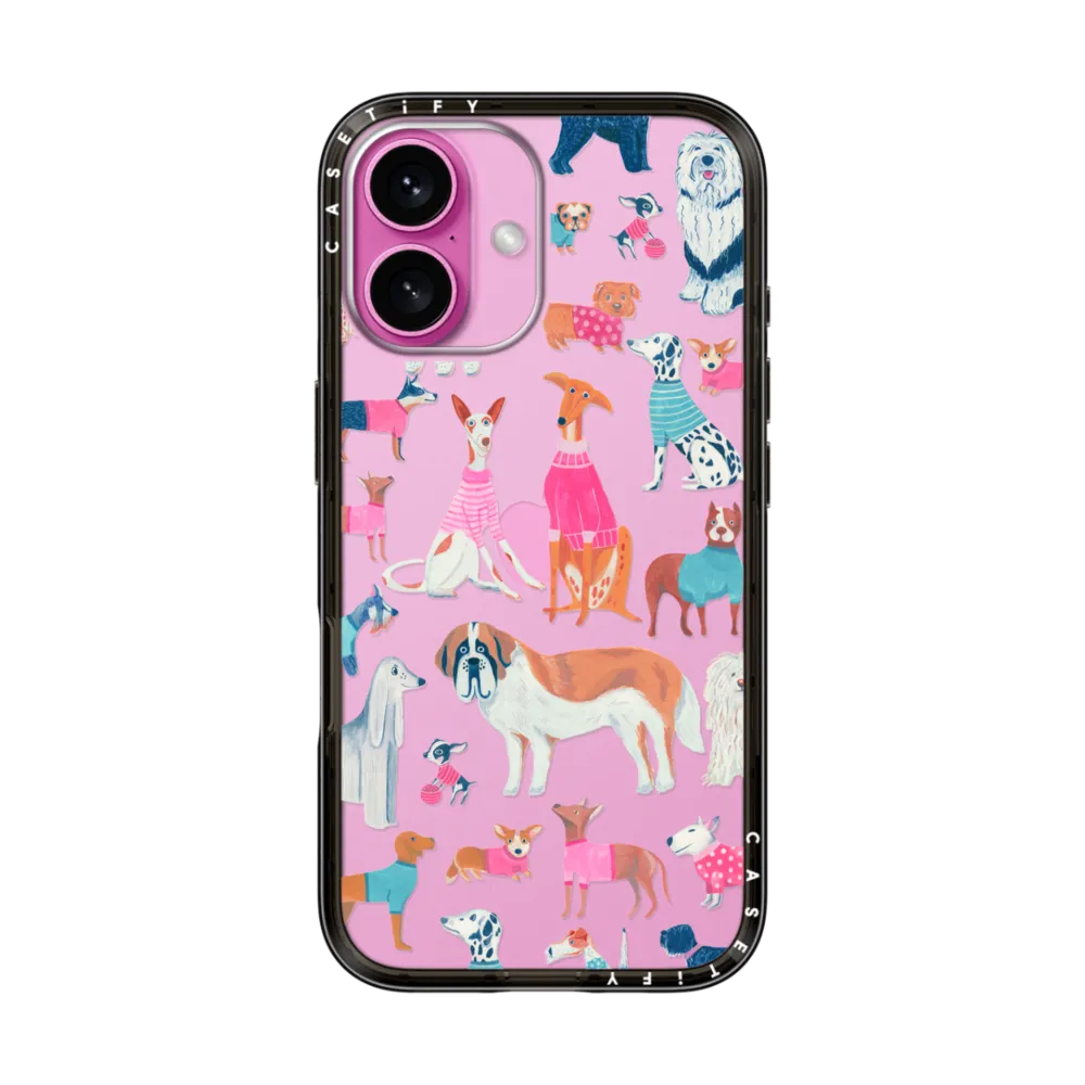 Compact iPhone 16 Case - Dogs by Grace Andersson