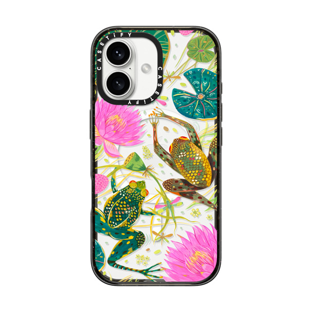 Grace Andersson x CASETiFY iPhone 16 Case Animal,Nature Black インパクトケース MagSafe対応 A Lily Pond by Grace Andersson Mother's Day Grace Andersson x CASETiFY iPhone 16 Case Animal,Nature Black インパクトケース MagSafe対応 A Lily Pond by Grace Andersson Mother's Day