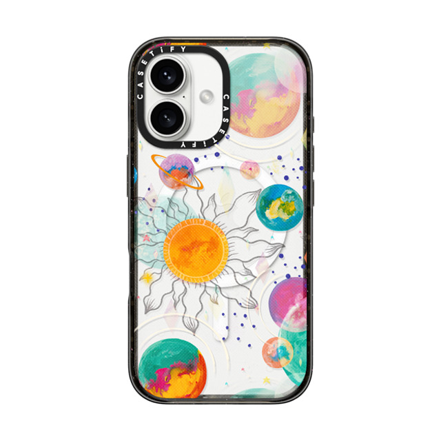 Grace Andersson x CASETiFY iPhone 16 ケース ブラック インパクトケース MagSafe対応 Intergalactic by Grace Andersson