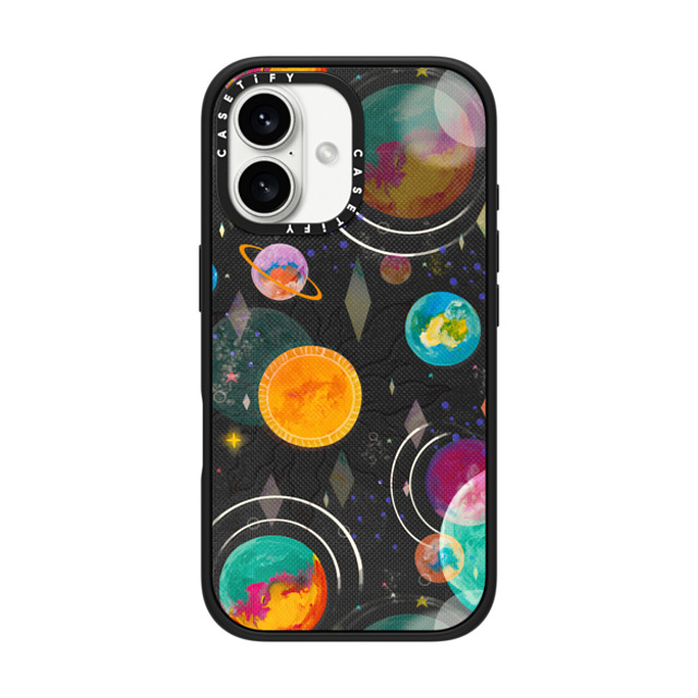 Grace Andersson x CASETiFY iPhone 16 ケース マットブラック インパクトケース MagSafe対応 Intergalactic by Grace Andersson